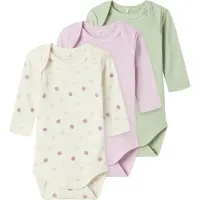 Name it Rompertje/body lichtbeige / pastelgroen / sering / mauve