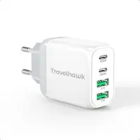 Travelhawk USB-C Oplader - Geschikt voor iPhone - Snellader - PD 40W - Wit