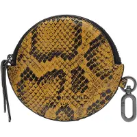Liebeskind berlin Leren Utensil zak Snake Pendant Round Etui Dijon Geel