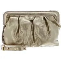 Coccinelle Leren Schoudertas Diletta Rock Handbag Craquele Leather Golden Goudkleurig