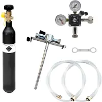 Ich-zapfe Accessoirepakket voor Biertap 1 kraan - met 5L Professionele Adapter, bierslang 7mm en CO2-fles 0,5 kg