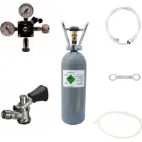 Ich-zapfe Accessoirepakket voor 1-kraans biertap - met fustkoppeling Type D en CO2 fles 2,0 kg