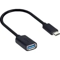 Hamlet XADTC-U2A-MF02 USB-kabel 0,2 m USB 3.2 Gen 1 (3.1 Gen 1) USB A USB C Zwart