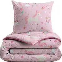 Zelesta Comfort Kids Rainbow Unicorn 140x200 - Kinderdekbedovertrek - 30 dagen proefslapen - Wasbaar hoesloos kinderdekbed - Bedrukt kinderdekbed - All Year Winterdekbed & Zomerdekbed