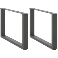 vidaXL Salontafelpoten 2 st U-vormig 70x(42-43) cm staal antraciet