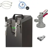 Ich-zapfe Complete set - Biertap - stream 50/K 2-kraans RVS, 50 liter/u, met membraanpomp - Biertap, Beertender, Thuistap, Bierkoeler, zonder, Type G
