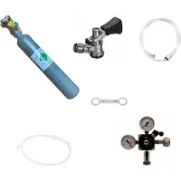 Ich-zapfe Accessoirepakket voor biertap 1 kraan - met Type D Fustkoppeling, bierslang en CO2-fles 0,5 kg