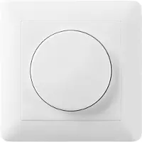 LEDVION - LED Dimmer Afdekplaat Wit - Incl.Knop