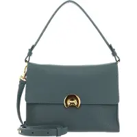 Coccinelle Leren Schoudertas Binxie Handbag Grained Leather Kale Green Groen