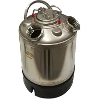 Ich-zapfe Reinigingscontainer roestvrij staal - Schoonmaakfles voor biertapsystem - voor 2 aansluiting - zonder fittingen