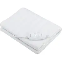 Bloomfold Elektrische Onderdeken - 150 x 80 cm - Wasmachinebestendig - 1 Persoons - 3 Standen - Warmtedeken - Wit/polyester