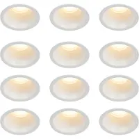 QAZQA Set van 12 inbouwspots wit GU10 35mm IP44 - Dept