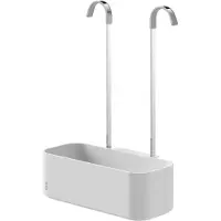 Tiger doucherek 2-Store wit - zonder boren - 3 kg draagkracht - 25 x 12,2 x 34,3 cm