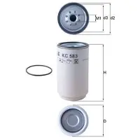 MAHLE ORIGINAL KC 583D Brandstoffilter