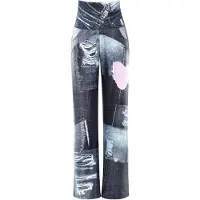 Winshape Sportbroek 'CUL101C' grijs / grey denim / rosa / wit