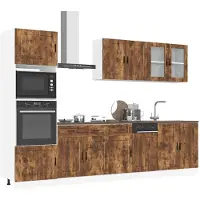 vidaXL 7-delige Keukenkastenset Kalmar bewerkt hout gerookt eiken