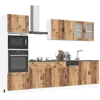 vidaXL 7-delige Keukenkastenset Porto bewerkt hout oud houtkleurig