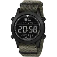 KHS - KHS.PLABSD.NSGO - Polshorloge - Platoon Black Steel Digital - Heren