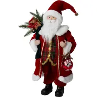 Intratuin Kerstfiguur Kerstman Met Kerstbal Rood 20,5 X 13,5 X 45,5 Cm
