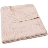 Jollein - Deken Ledikant 100x150cm - Dekentje Baby - Grain Knit - Wild Rose