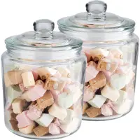 Aps Classic Voorraadpotten van Glas - met Luchtdichte Deksel - Snoeppot - 0,9L - Set van 2
