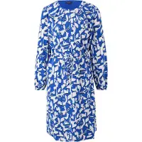 Comma Jurk royal blue/koningsblauw / wit