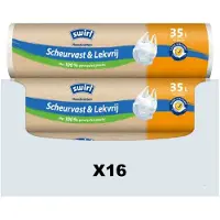 Swirl 16x Pedaalemmerzakken Met Handvat 35 Liter 15 Stuks