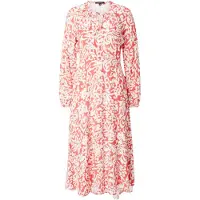 Comma Jurk ecru / zalm roze