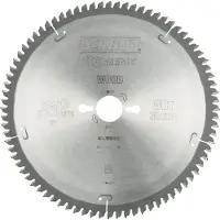 DeWalt Cirkelzaagblad voor Laminaat | Extreme | Ø 250mm Asgat 30mm 80T - DT4287-QZ