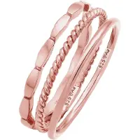 Elli - Elli Ringen Dames Stacking Rings Band Ring Trio Basic Minimal Tijdloos Blogger in 925 Sterling Zilver