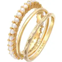 Elli Ring 'Pearl' goud / parelwit