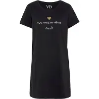 Vivance Nachthemd 'Dreams' goud / zwart / wit