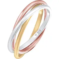 Elli Ring 'Trio' goud / rose-goud / zilver