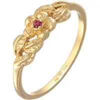 Elli Ring 'Blume' goud / bloedrood