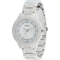 GUESS Analoog horloge zwart / zilver / wit