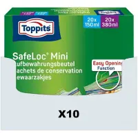 Toppits 12x Safeloc Mini Zip-Zakjes 40 stuks