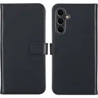 Selencia Echt Leren Bookcase voor de Samsung Galaxy A16 - Zwart