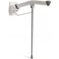 Etac Toiletarmsteun Rex Opklapbaar met Steunpoot 85 cm Wit (draagvermogen tot 150 kg)