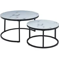 Molecule Salontafel Boston marmerlook - 45 cm - 80 x 80 cm