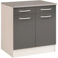 Parisot Onderkast Eko 80cm 2 deuren & 2 lades - grijs