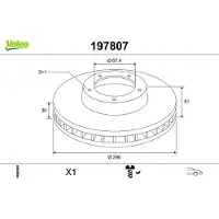 Valeo 197807 Remschijf