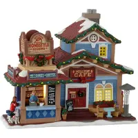 Lemax Hilltop Cafe battery operated Led Kerst