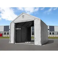 TOOLPORT Tenthal 6x12 m, PRIMEtex zeil, grijs, met statica (beton)
