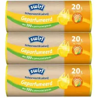 Swirl 3x Pedaalemmerzakken Geparfumeerd Met Handvat 20l 25 Stuks