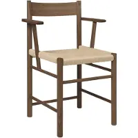Brdr. Krüger F Fauteuil Gerookt / Neutral En Gemaakt Van Papieren Koord - Stoelen Eiken Smoked Oak - FCCA-OFU-XX-01