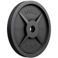 Gorilla Sports Olympische Halterschijf 25 kg Gietijzer Zwart 50/51 MM