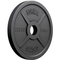 Gorilla Sports Olympische Halterschijf 10 kg Gietijzer Zwart 50/51 MM
