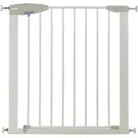 Munchkin Lindam Traphekje zonder boren - Sure Shut Porte - Veiligheidshek - klembevestiging - metalen traphek - 75-82cm verlengbaar tot 138cm - Wit