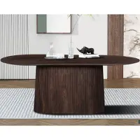 Rousseau Tafel 'miguel' 200 cm ovaal mango hout donker