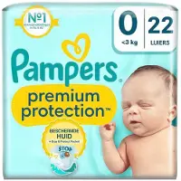 Pampers Premium Protection Maat 0, Luiers x22, <3kg